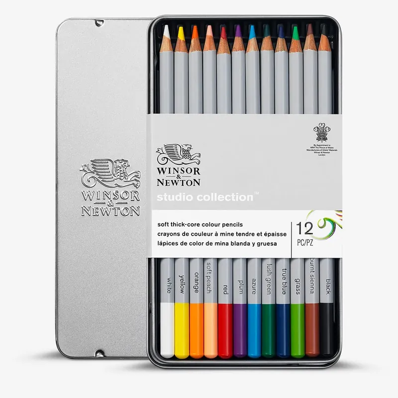 Dernière Chance Winsor & Newton Studio Collection Crayon de couleur à mine tendre Set de 12