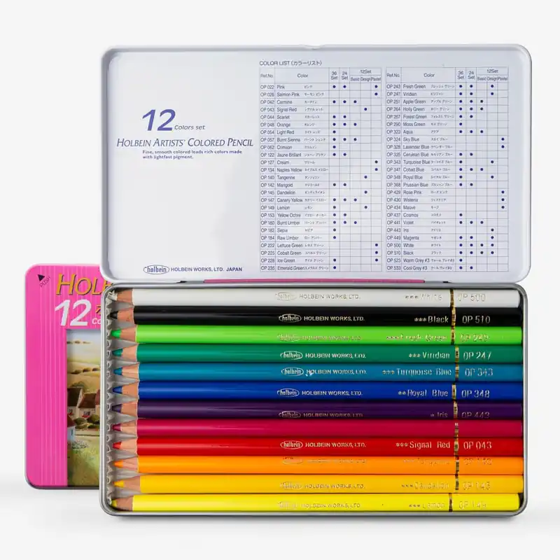 Holbein Crayon de couleur pour artistes Design Tones, coffret de 12 teintes Prix Cassé