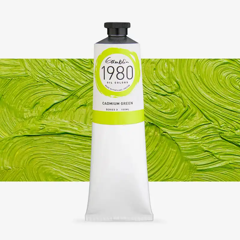 Gamblin peinture à l’huile 1980 150 ml vert de cadmium Usine Directe