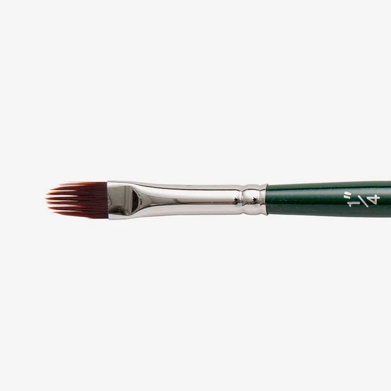 Commander Maintenant Silver Brush Ruby Satin pinceau synthétique série 2528S langue de chat peigne à herbe taille 1/4 in