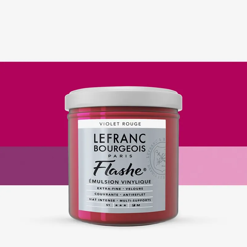 Satisfait Ou Remboursé Lefranc & Bourgeois Flashe Vinyl Emulsion Paint 125ml Red Violet (618)
