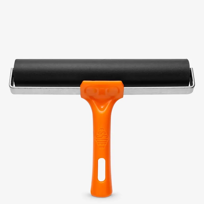 Nouveauté Essdee rouleau souple / brayer (manche orange) 25 Shore 200 mm