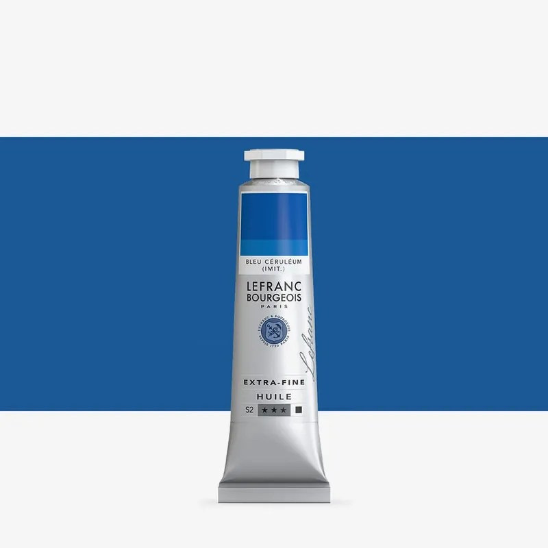 Lefranc & Bourgeois Extra Fine Oil Paint 40ml Cerulean Blue Hue Expédition Rapide