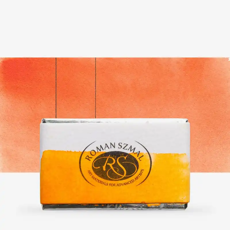 Roman Szmal Aquarius Aquarelle Extra-Fine Godet entier Orange doré Populaire