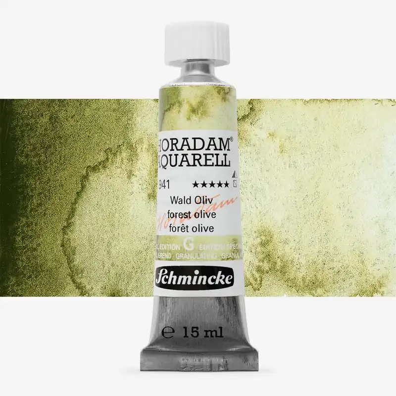 Expédié Aujourd'hui Schmincke Aquarelle Horadam Supergranulation 15 ml Olive forestière