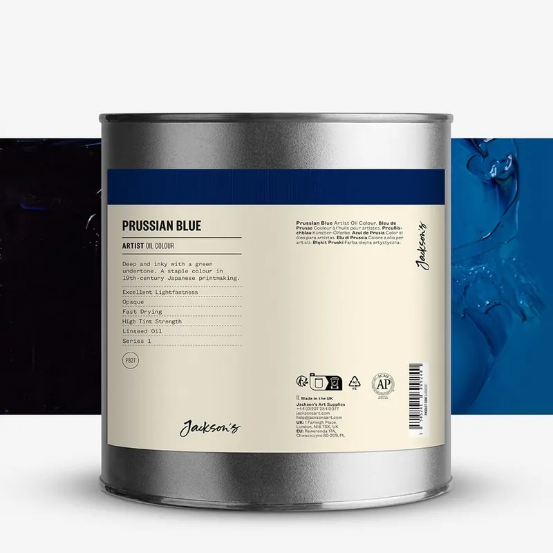 Jackson‘s Couleurs à l‘Huile Extra-Fines 1000 ml Bleu de Prusse Prix Cassé
