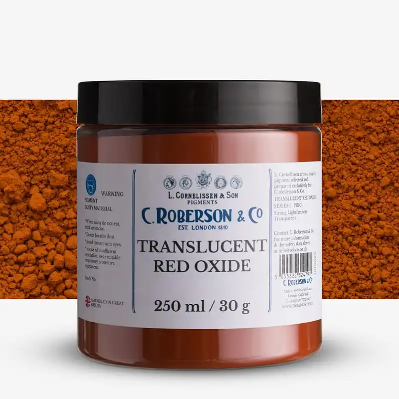 Dernier Modèle Roberson Pigment sec oxyde rouge translucide PR101 250 ml (30 g) série 1