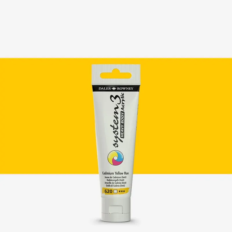 Daler Rowney System 3 Acrylique Heavy Body 59 ml Jaune de cadmium (teinte) Offre Limitée