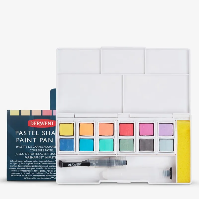 Derwent Paint Pan Pastel Shades Set of 12 Prix Cassé