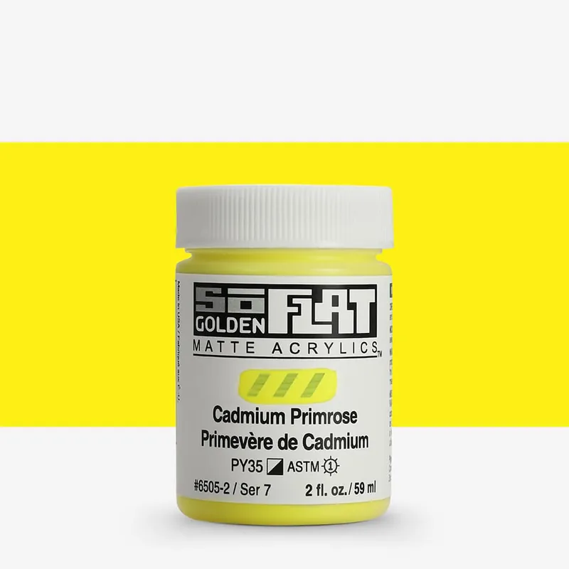 Vente Directe Golden SoFlat Peinture Acrylique Mate 59 ml (2 oz) Jaune de cadmium primevère