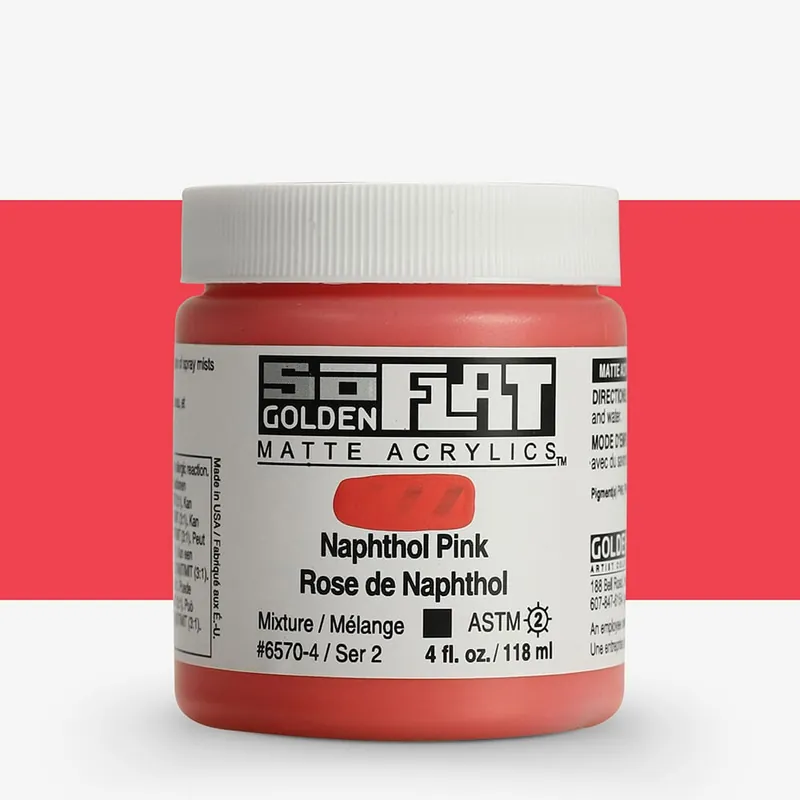Usine Directe Golden SoFlat Peinture Acrylique Mate 118 ml Rose naphtol