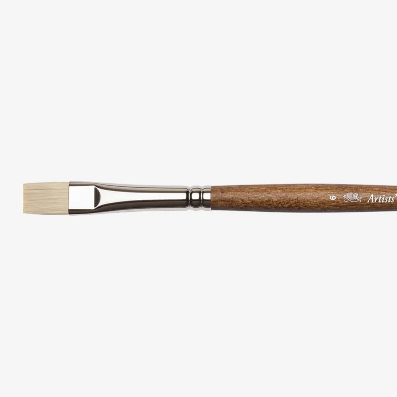 Winsor & Newton Huile Artiste Pinceau synthétique imitation soie de porc Plate courte Taille 6 Offre Exclusive