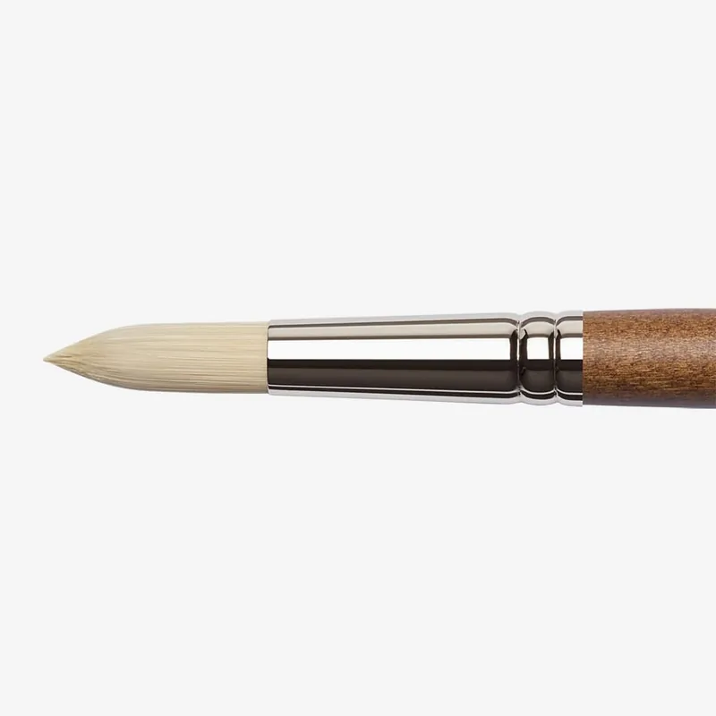 Commande En Gros Winsor & Newton Huile Artiste Pinceau synthétique imitation soie de porc Pointe Ronde Taille 16