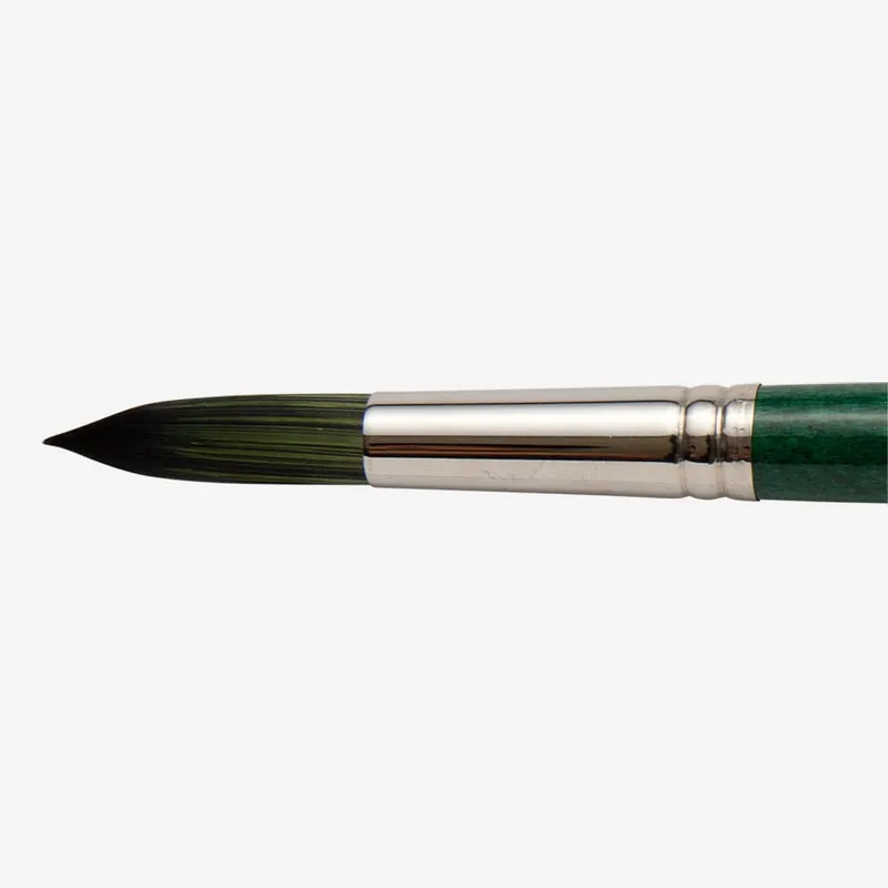 Dernière Chance Tintoretto Smeraldo pinceau synthétique pour huile et acrylique manche long série 370 rond taille 26