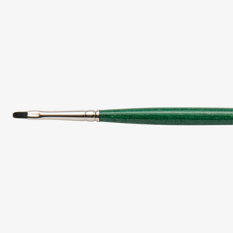Offre Limitée Tintoretto Smeraldo pinceau synthétique pour huile et acrylique manche long série 375 plat taille 1