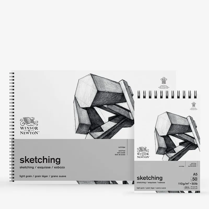 Pas Cher Winsor & Newton Bloc à croquis à spirale en papier à dessin 110 g/m² 50 feuilles