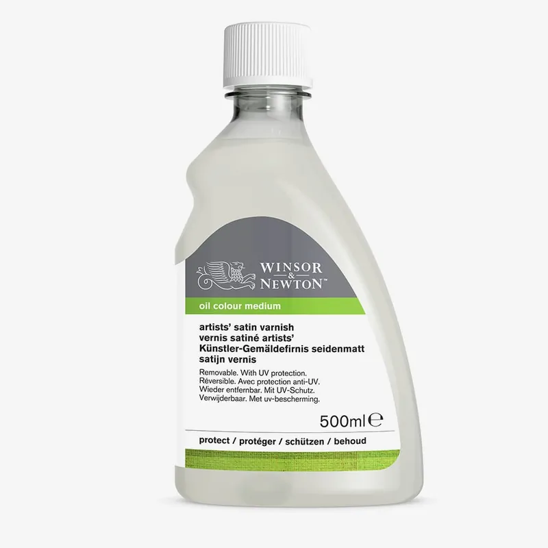Offre Spéciale Winsor & Newton Peinture à l‘huile Vernis Satin pour Tableaux Artiste 500 ml