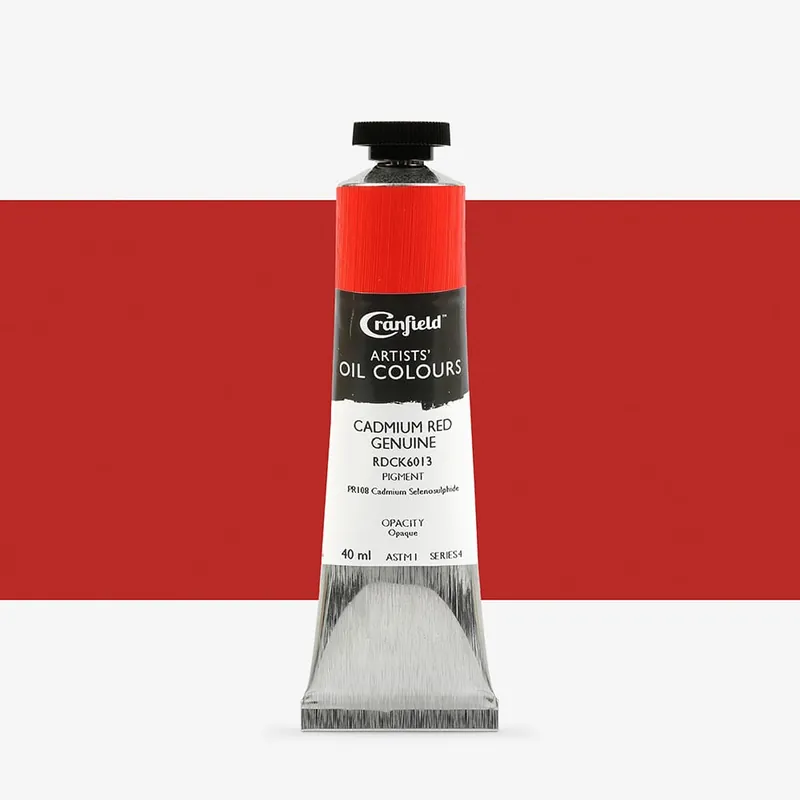 Quantité Limitée Cranfield Peinture à l’huile extra-fine 40 ml rouge Cadmuin véritable
