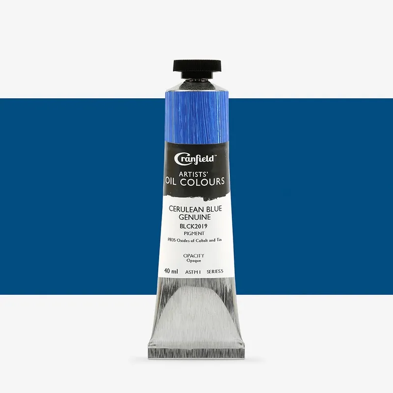 Cranfield peinture à l’huile pour artistes 40 ml bleu céruléum véritable Offre Spéciale