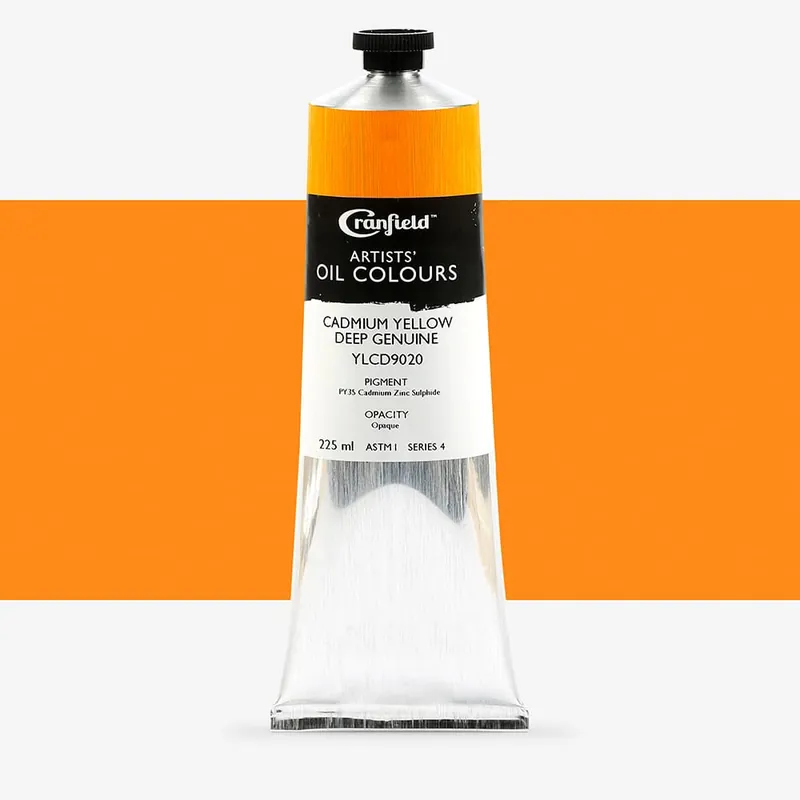 Cranfield peinture à l‘huile pour artistes 225 ml jaune de cadmium foncé véritable Produit De Marque