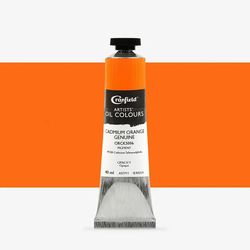 Cranfield peinture à l’huile pour artistes 40 ml orange de cadmium véritable Meilleur Choix