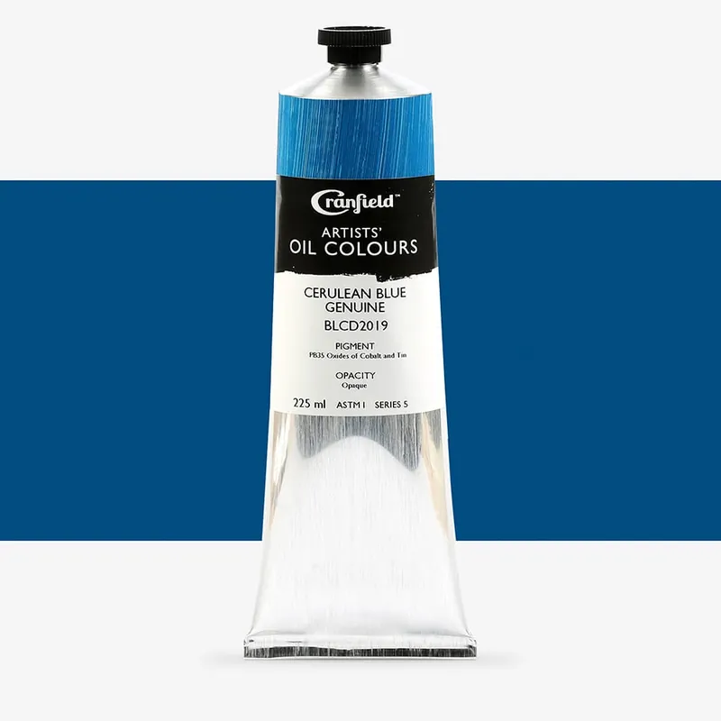Cranfield peinture à l’huile pour artistes 225 ml bleu céruléum véritable Promotion
