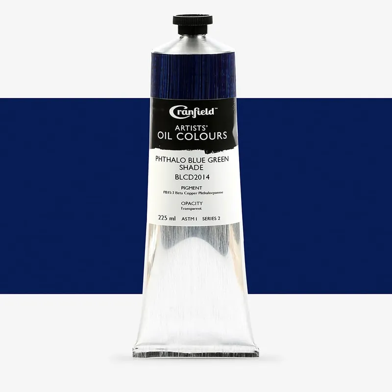 Offre Du Jour Cranfield peinture à l’huile pour artistes 225 ml bleu phtalo nuance verte