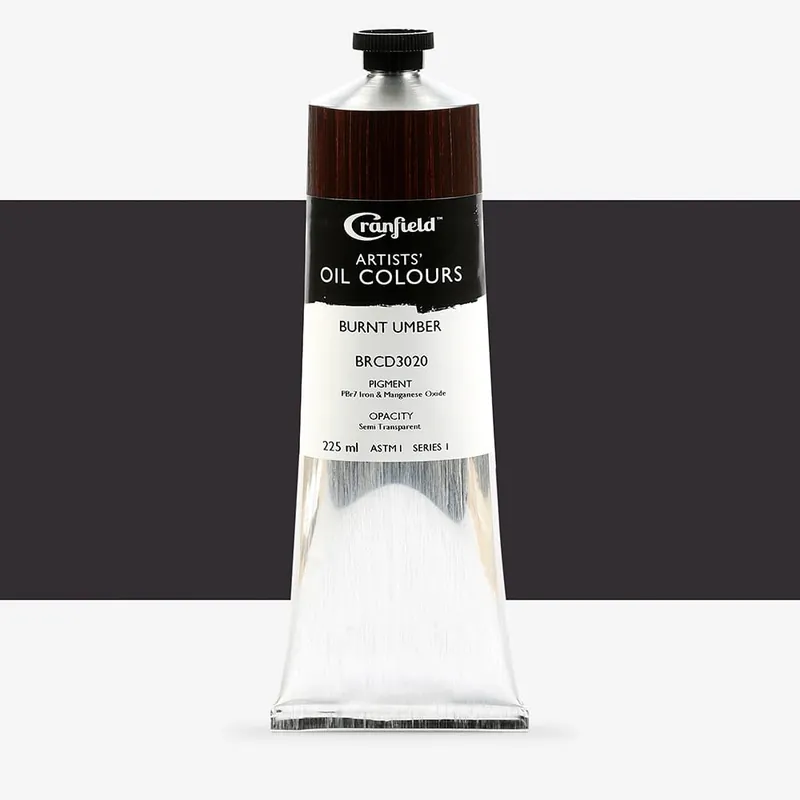 Certifié Cranfield peinture à l’huile pour artistes 225 ml terre d’ombre brûlée