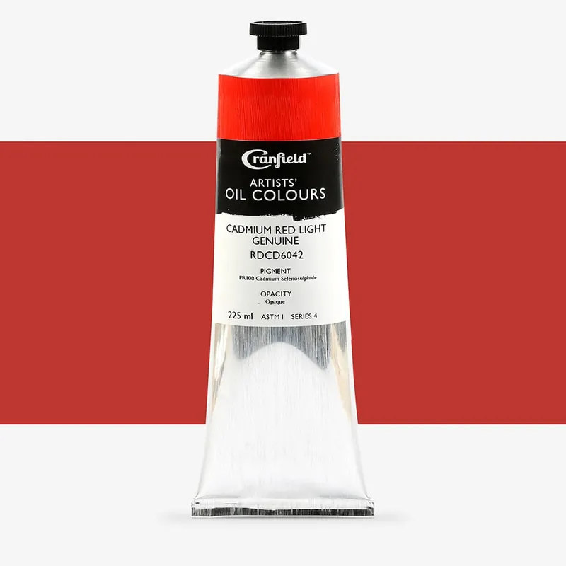 Offre Exclusive Cranfield peinture à l’huile pour artistes 225 ml rouge cadmium clair véritable