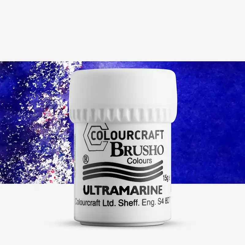 Vente Directe Brusho Couleurs Crystal Peinture en poudre 15 g bleu outremer