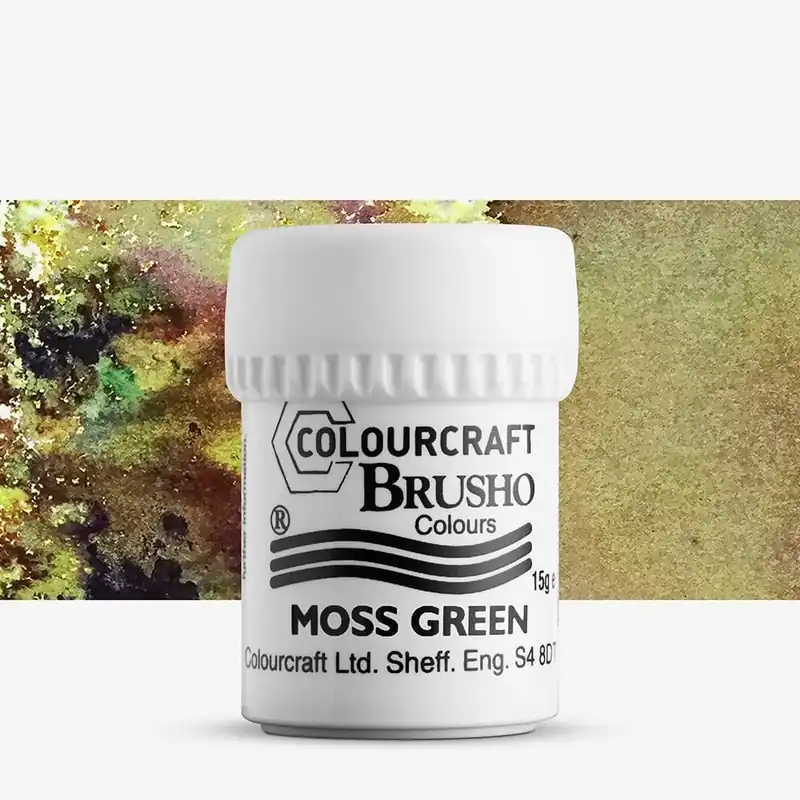 Offre Limitée Brusho Crystal Colours peinture en poudre 15 g vert mousse