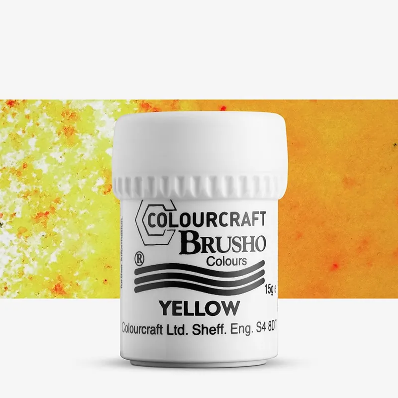 Brusho Crystal Colours peinture en poudre 15 g jaune Quantité Limitée