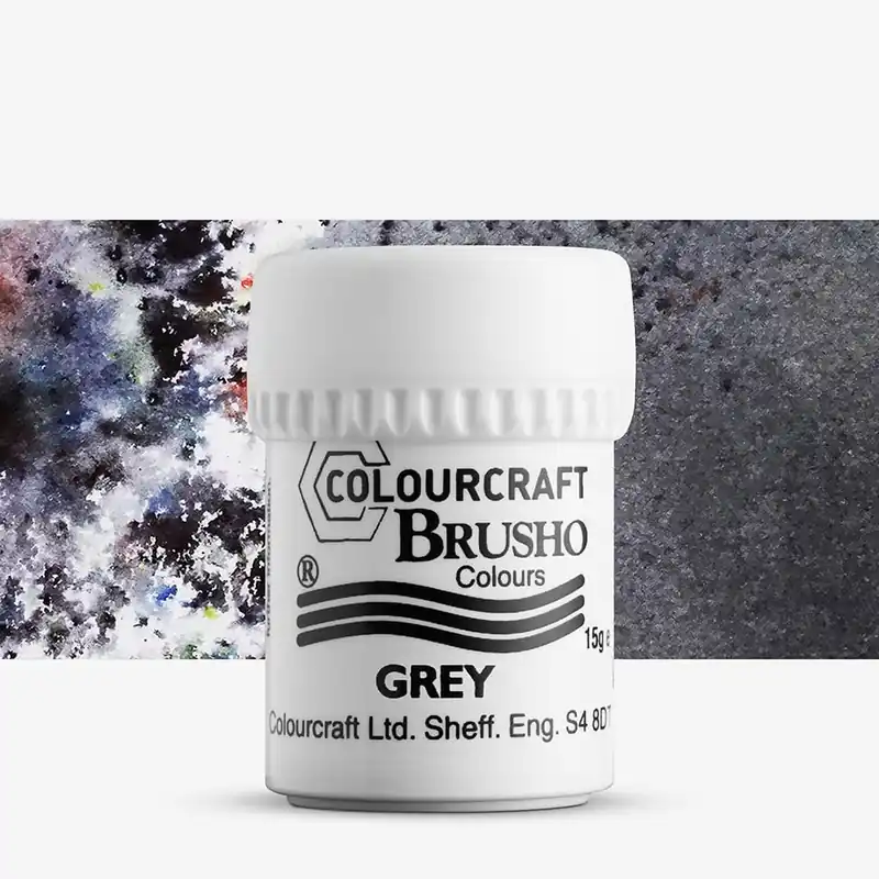 Brusho Crystal Colours peinture en poudre 15 g gris Must-Have