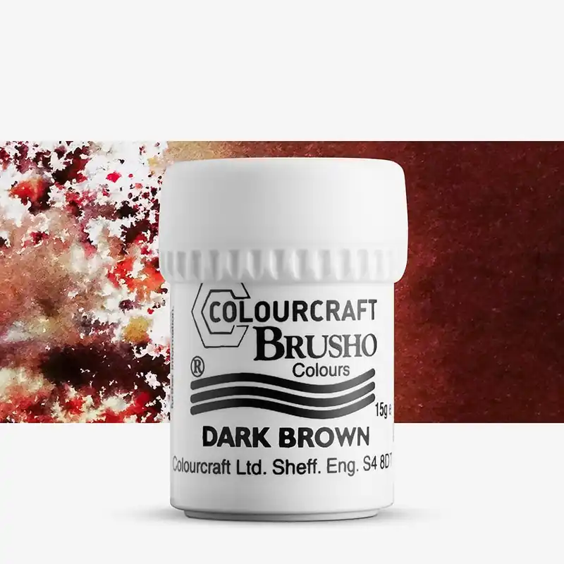 Must-Have Brusho Crystal Colours peinture en poudre 15 g brun foncé