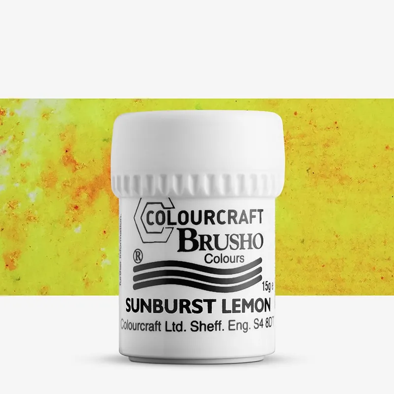 Brusho Crystal Colours peinture en poudre 15 g jaune citron rayonnant Pas Cher