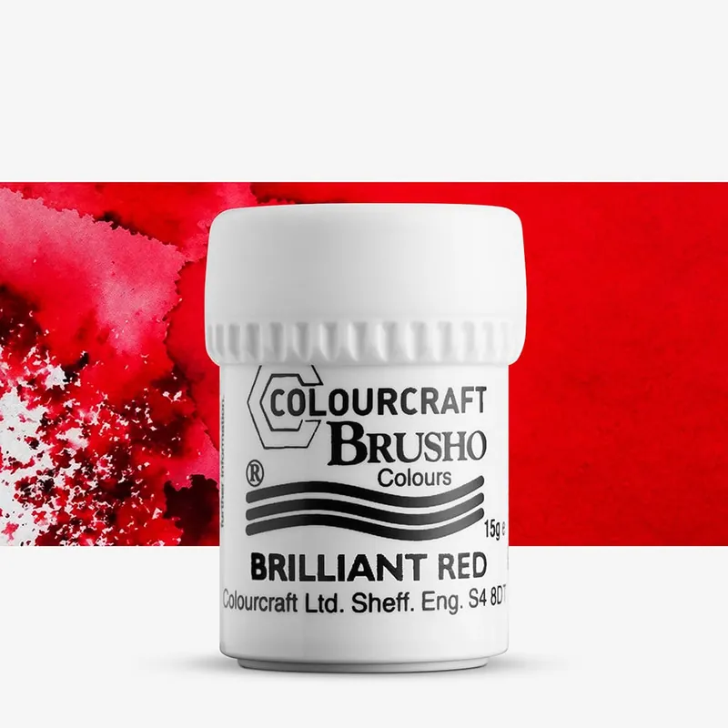 Expédié Aujourd'hui Brusho Crystal Colours peinture en poudre 15 g rouge brillant