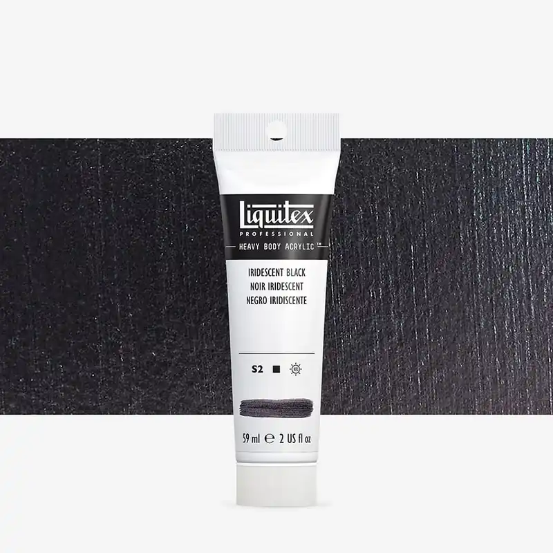Liquitex Professionnel peinture acrylique extra-fine Heavy Body 59 ml noir iridescent Usine Directe