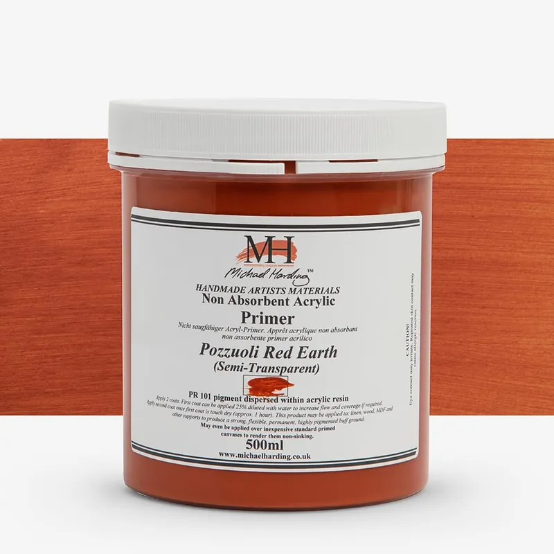 Commander Vite Michael Harding Gesso Acrylique Non-Absorbant 500 ml Terre rouge de Pozzuoli