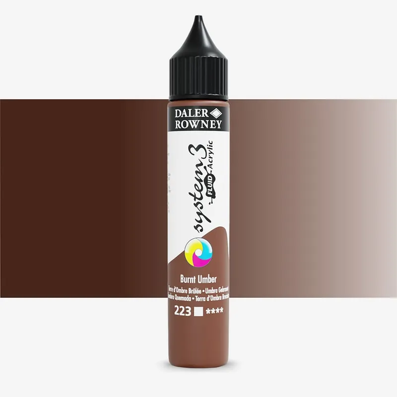 Meilleur Choix Daler Rowney System 3 Acrylique fluide 29,5 ml Terre d’ombre brûlée