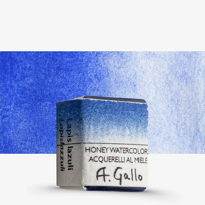 Super Prix A. Gallo peinture aquarelle faite main demi-godet lapis-lazuli