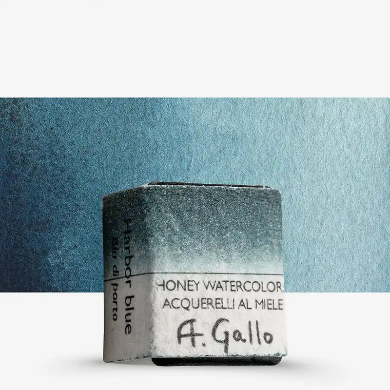 Commande En Gros A. Gallo peinture aquarelle artisanale demi-godet bleu harbor