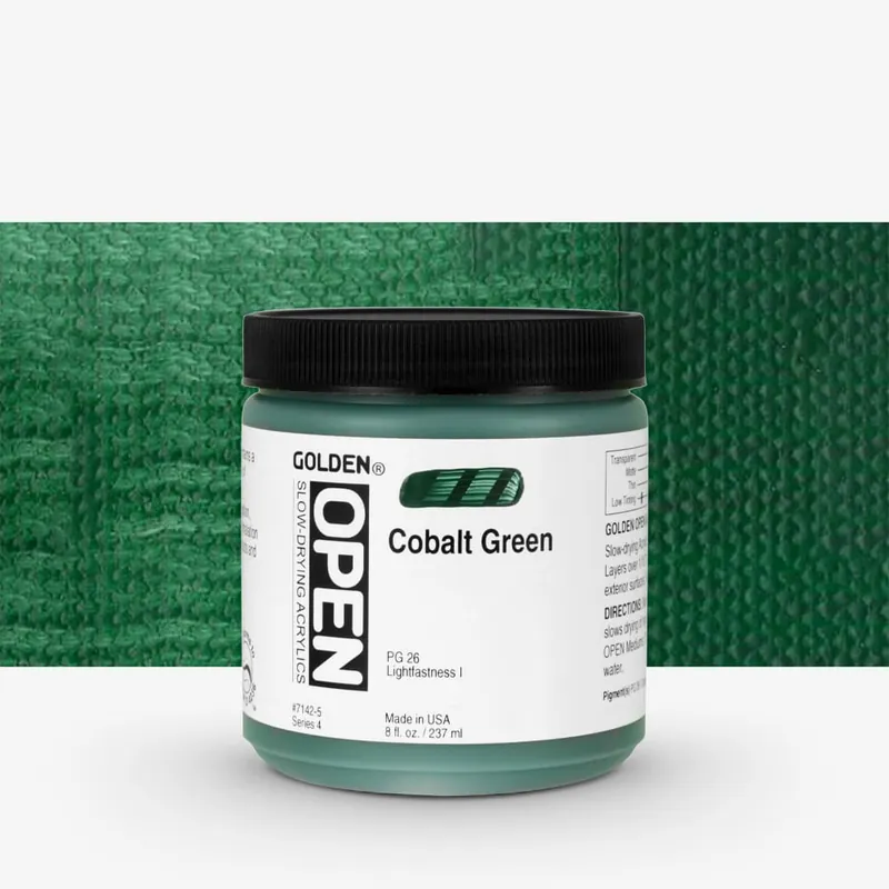 Golden Open peinture acrylique à séchage lent 237 ml vert de cobalt IV Dernier Modèle