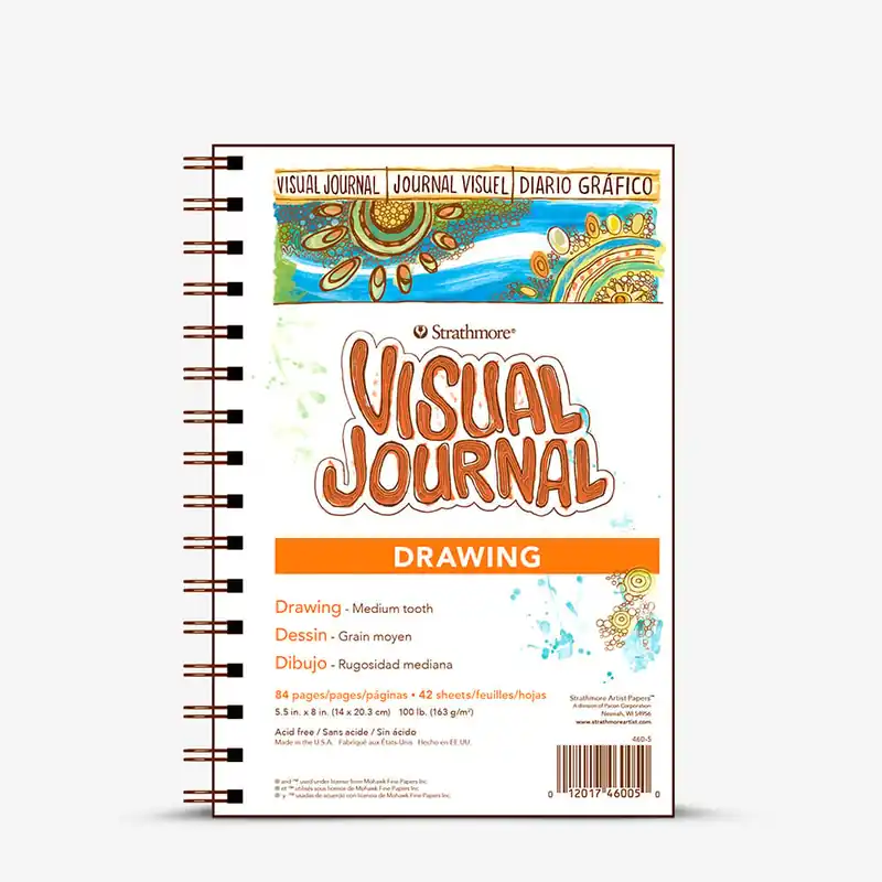 Strathmore carnet Visual Journal bloc de papier à dessin 163 g/m² 5,5 x 8 pouces 42 feuilles Usine Directe