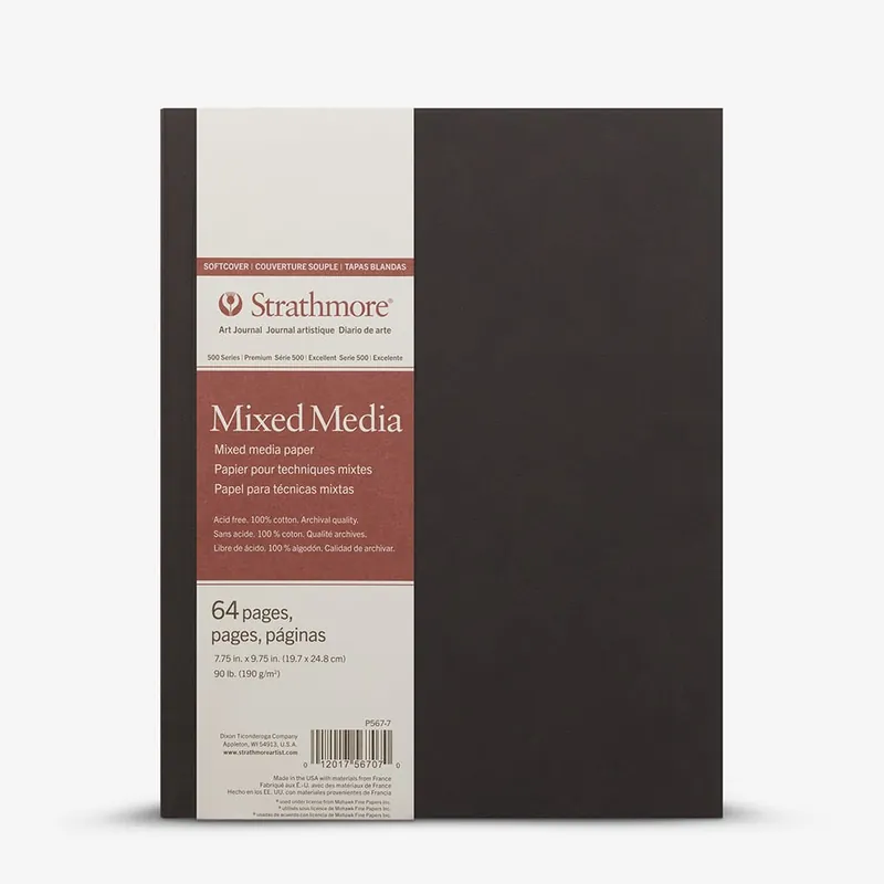 Livraison Express Strathmore série 500 techniques mixtes carnet d’art à couverture souple 19,7 x 24,8 cm