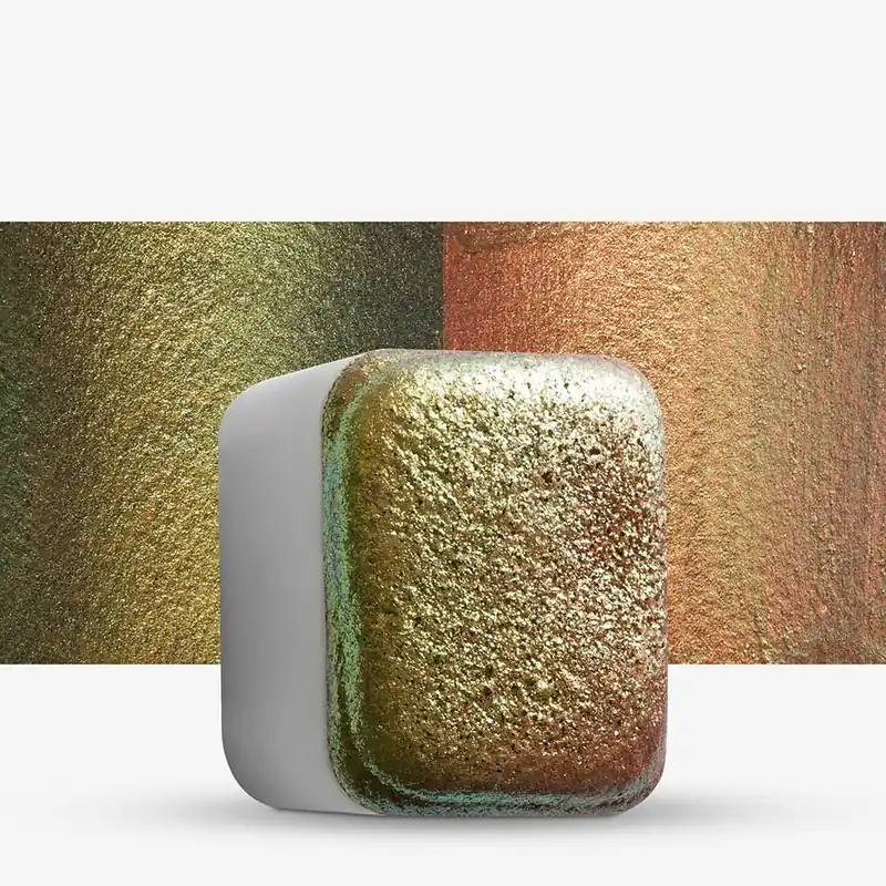 Réduction IUILE Watercolour Paint Chameleon Colorshift Glitter Pigments Half Pan Red Brown 8