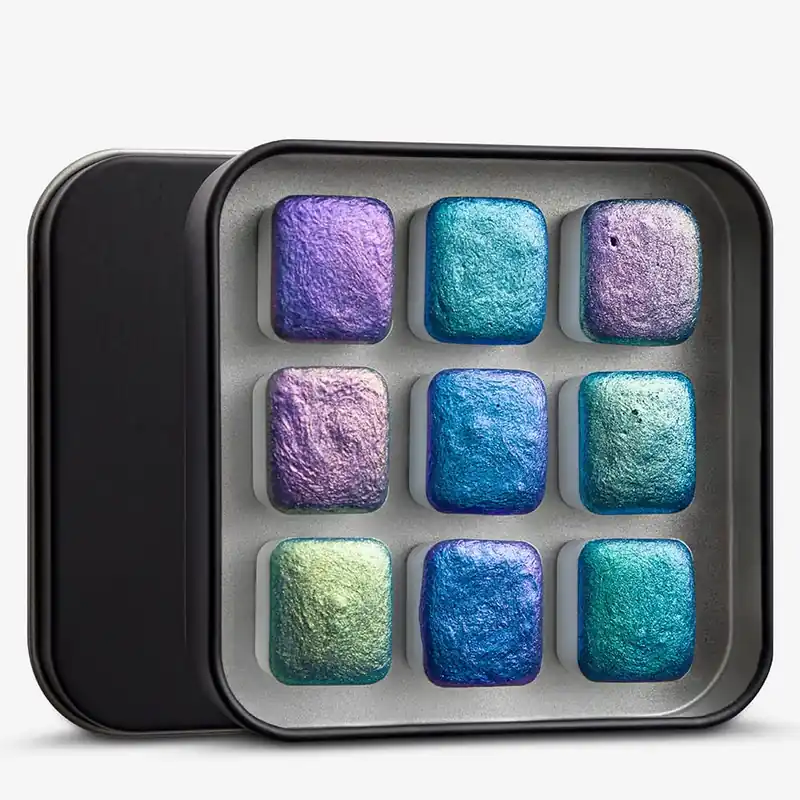 Remise IUILE Watercolour Paint Chameleon Colorshift Oceans 8 Half Pan Set of 9