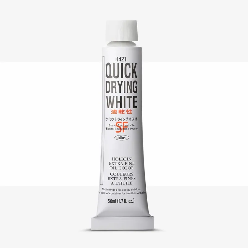 Quantité Limitée Holbein Peinture à l’huile e x tra-fine pour artistes 50 ml Blanc à séchage rapide