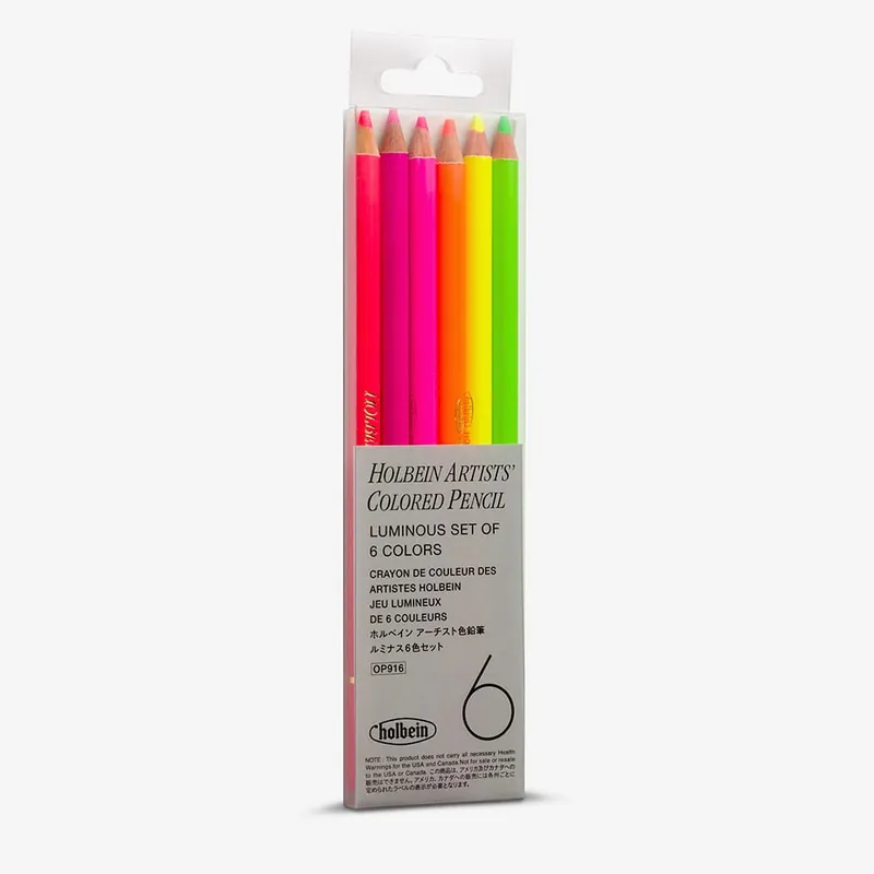 Holbein Crayon de couleur pour artistes Lumineu x Set de 6 Usine Directe