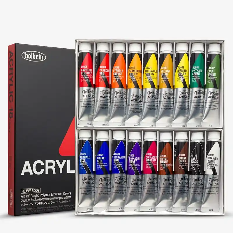 Holbein Acrylique Heavy Body Peinture Acrylique 20ml Set de 18 Prix Choc