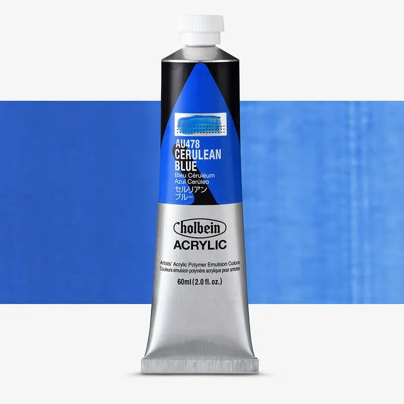 Holbein Acrylique Heavy Body Peinture Acrylique 60 ml Bleu céruléum Quantité Limitée